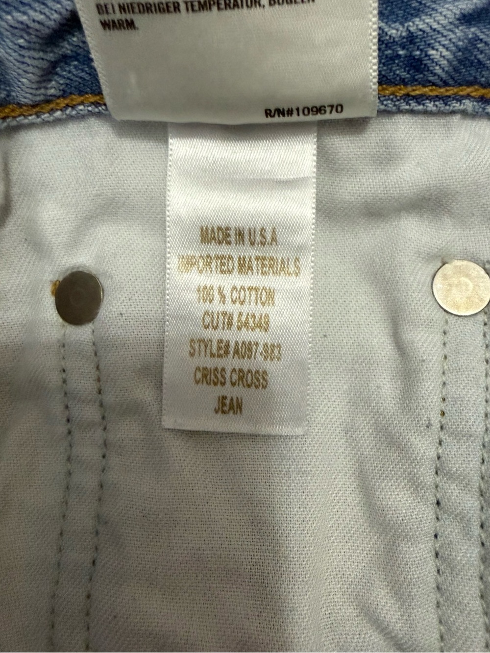 AGOLDE Criss Cross Jean in Suburbia Size 24 - Picture 11 of 11